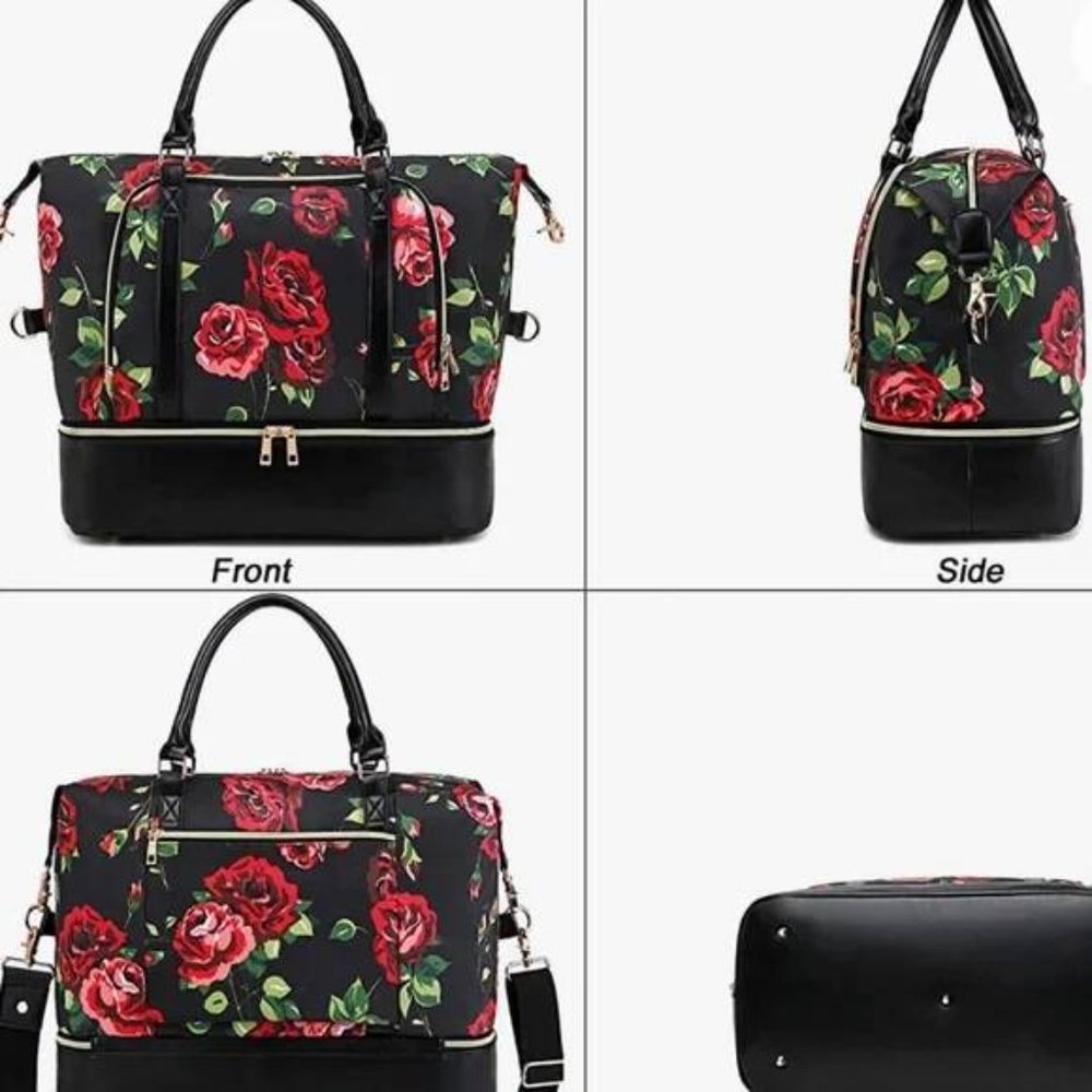 NWT Travel Weekender Bag Overnight Duffel Carry-on Tote Bag fit 15.6 Inch Laptop - Picture 6 of 8